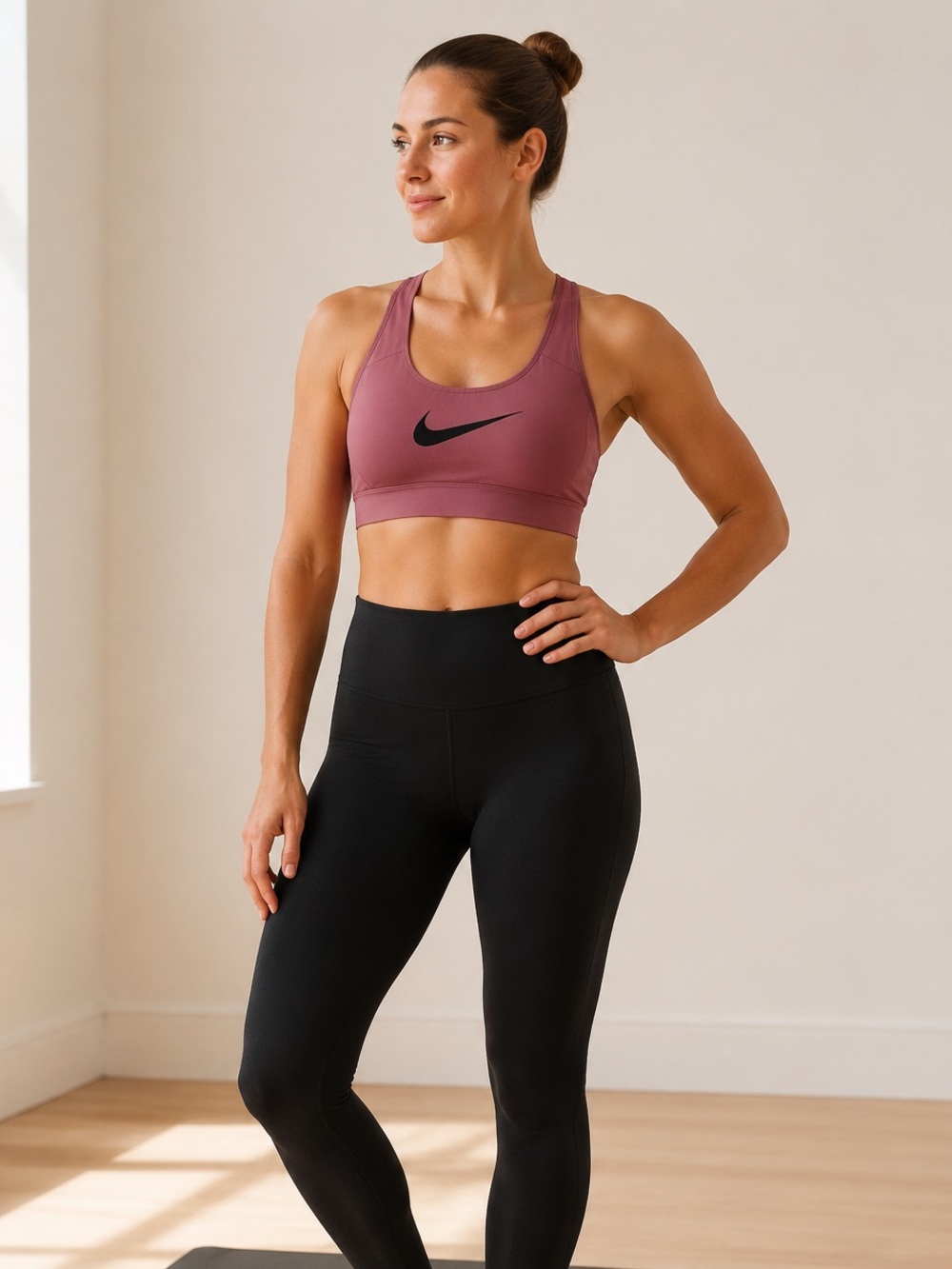 Nike | Swoosh Dusty Rose Racerback Sports Bra - Size XL